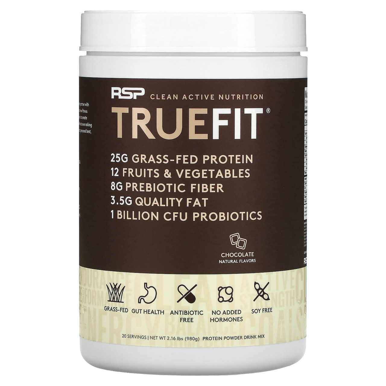 RSP Nutriion, TrueFit, сироватковий білок коктейл з екологічно чистих інгредієнтів, шоколад, 940 г, Київ