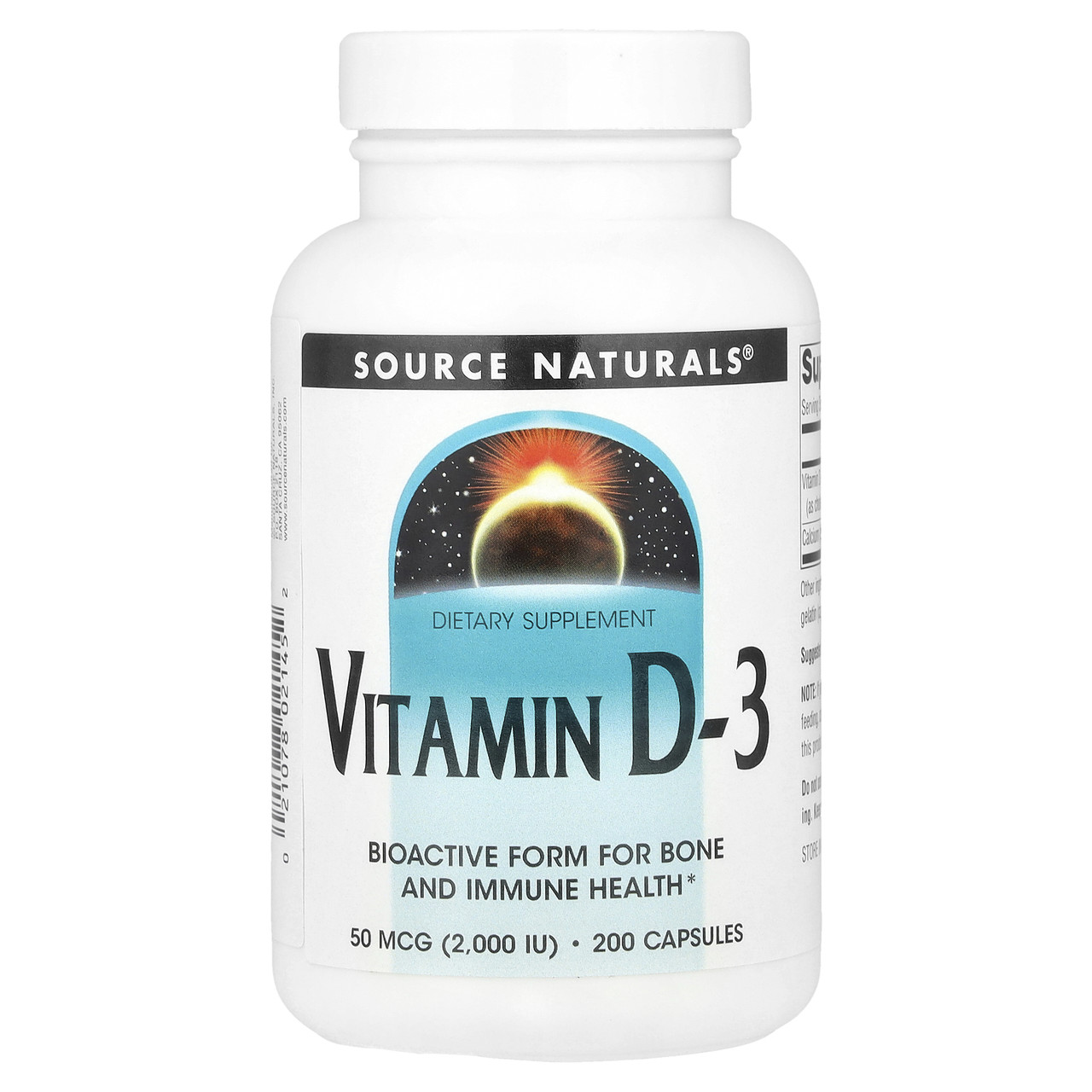 Source Naturals, Вітамін D3, 2000 МО, 200 м'яких таблеток, Київ