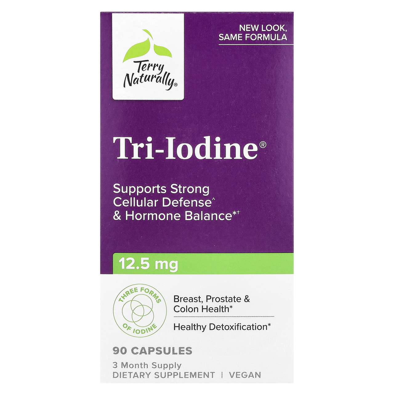 EuroPharma, Terry Naturally, Terry Naturally, Tri-Iodine, 12,5 мг, 90 капсул, Київ
