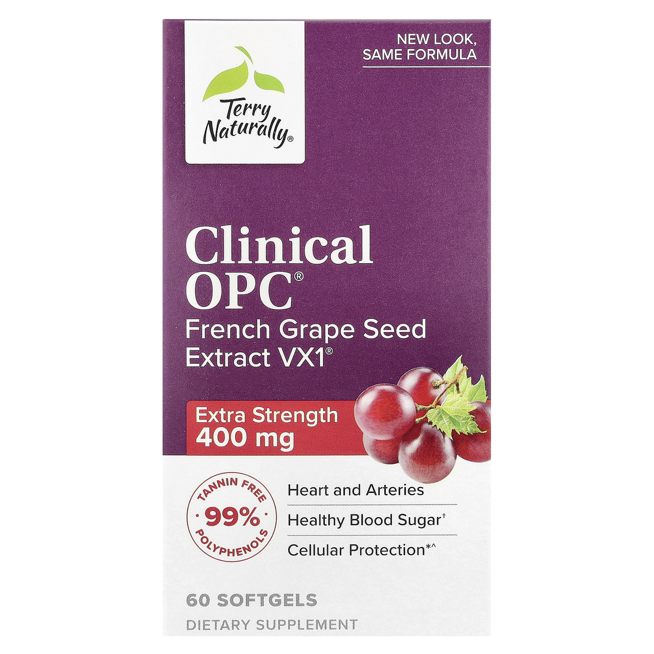 Terry Naturally, Clical OPC, з підвищеною силою дії, 400 мг, 60 м'яких таблеток EUR-28426, Київ