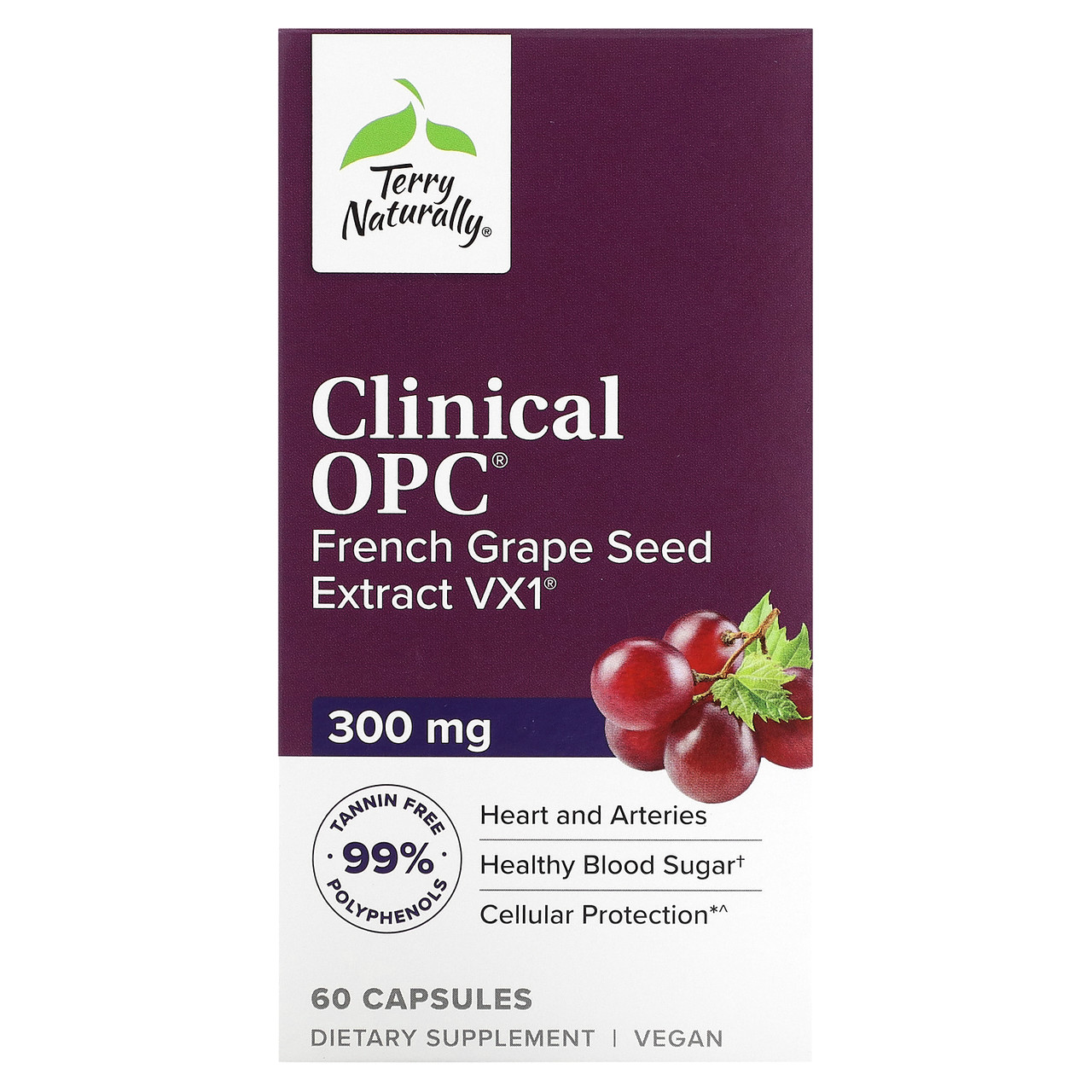 Terry Naturally, Clinical OPC, 300 мг, 60 капсул, Київ