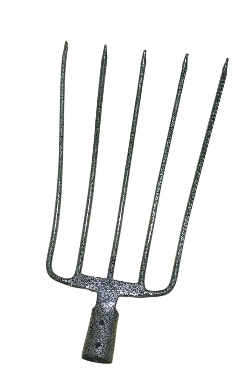 Вила господарські 5 зубів рейкова сталь молоткове фарбування 0.97 кг Словенія