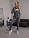 Стильний жіночий велюровий спортивно-прогулянковий костюм двійка 42-44, 44-46, 46-48 (с, м, л), фото 7