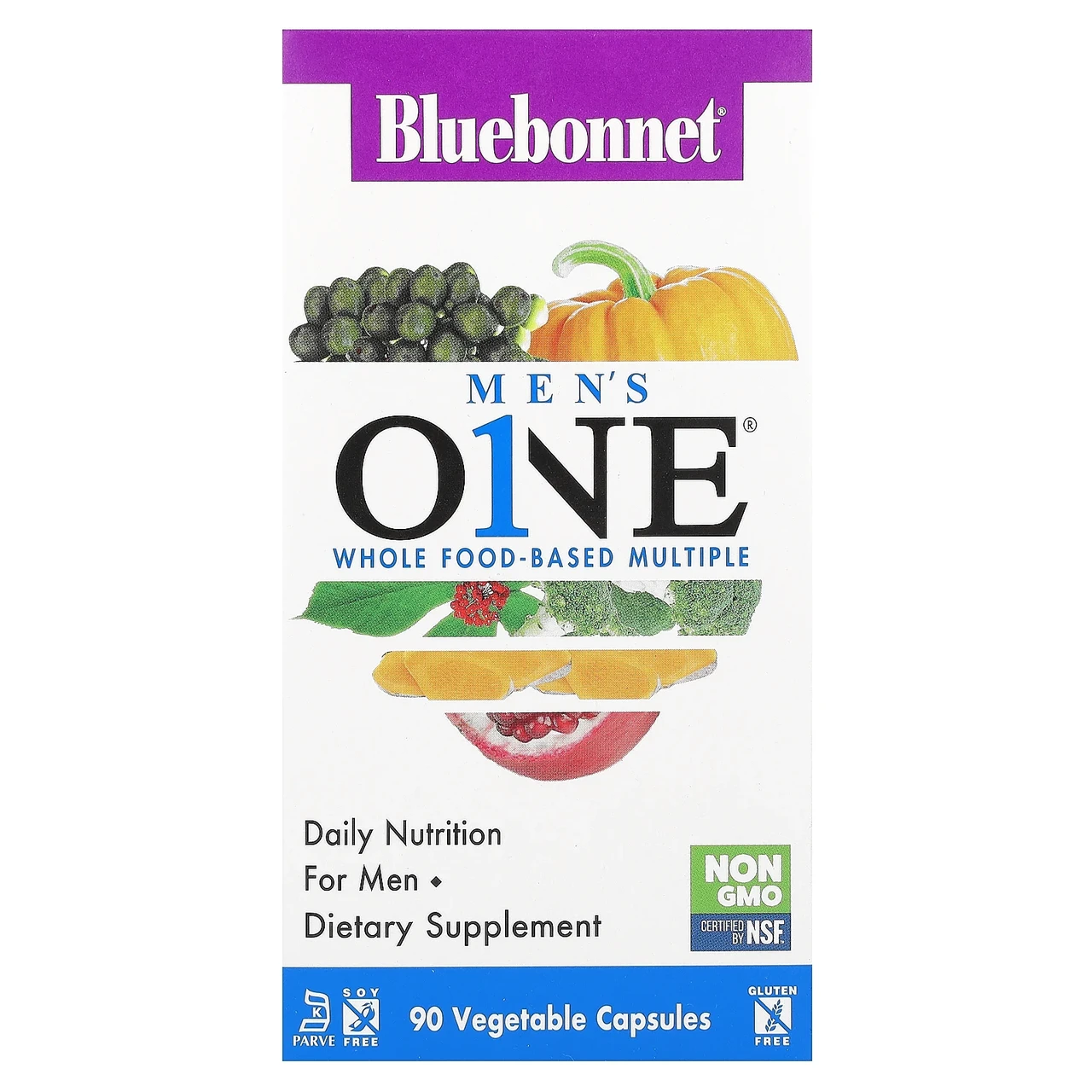 Bluebonnet Nutriion, Men's ONE, комплекс на основі цільних продуктів, 90 рослинних капсул, Київ, фото 1