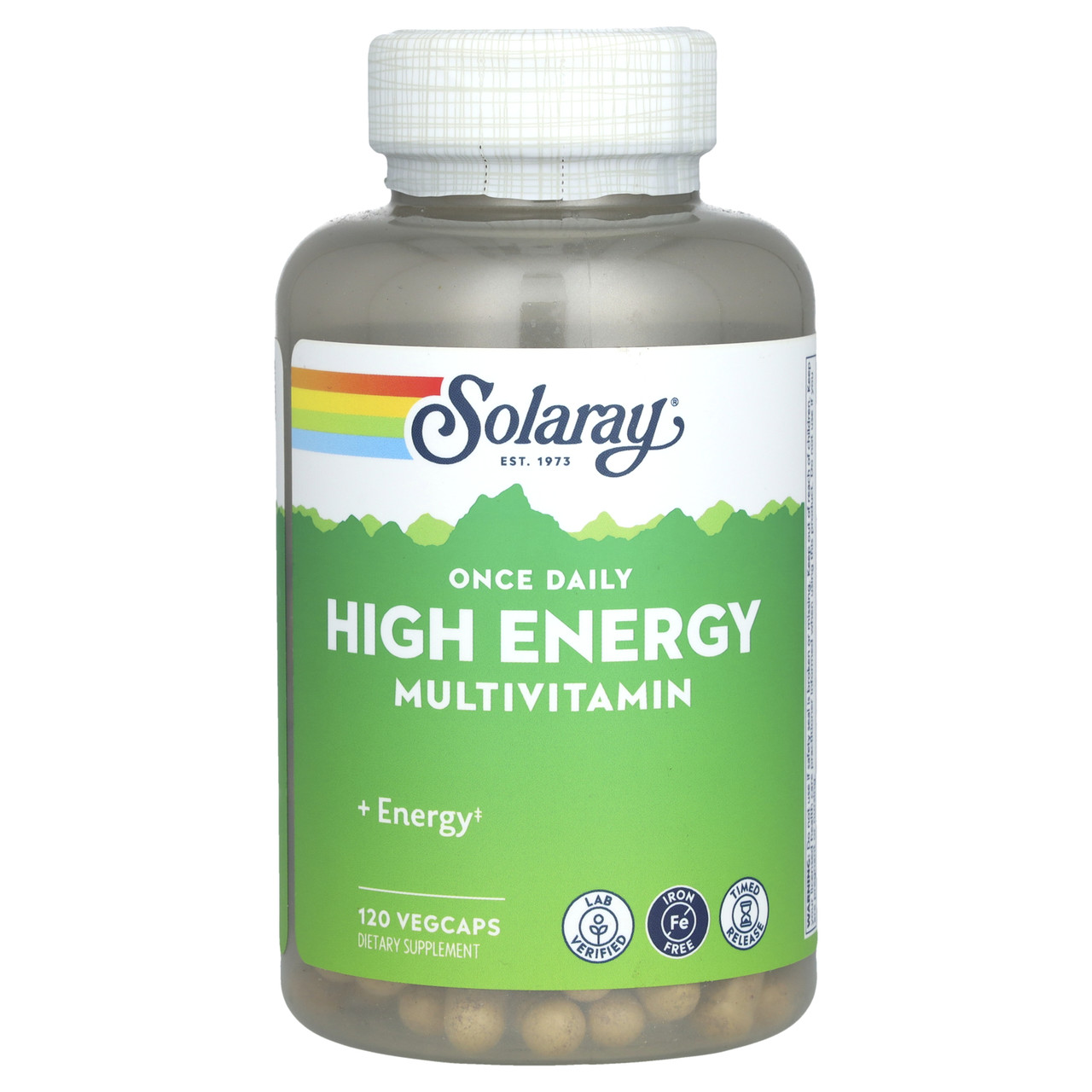 Solaray, Once Daily High Energy, Multi-Vita-Min, без железа, 120 капсул, Київ, фото 1