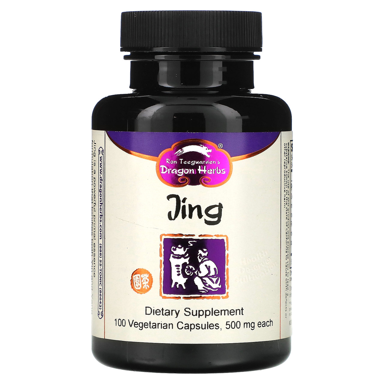 Dragon Herbs, Jing, 500 мг, 100 рослинних капсул, Київ
