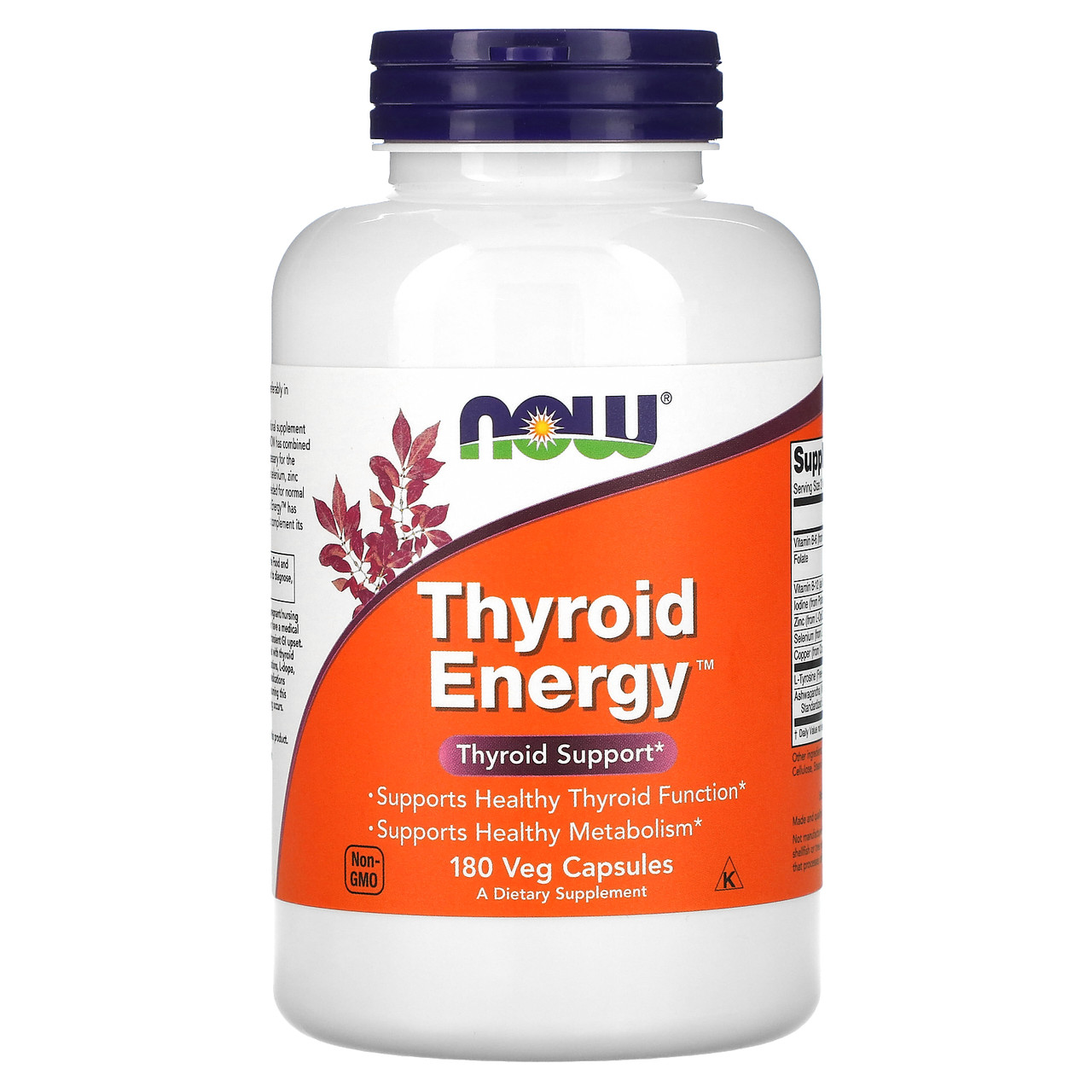 Now Foods, Thyroid Energy, 180 рослинних капсул, Київ