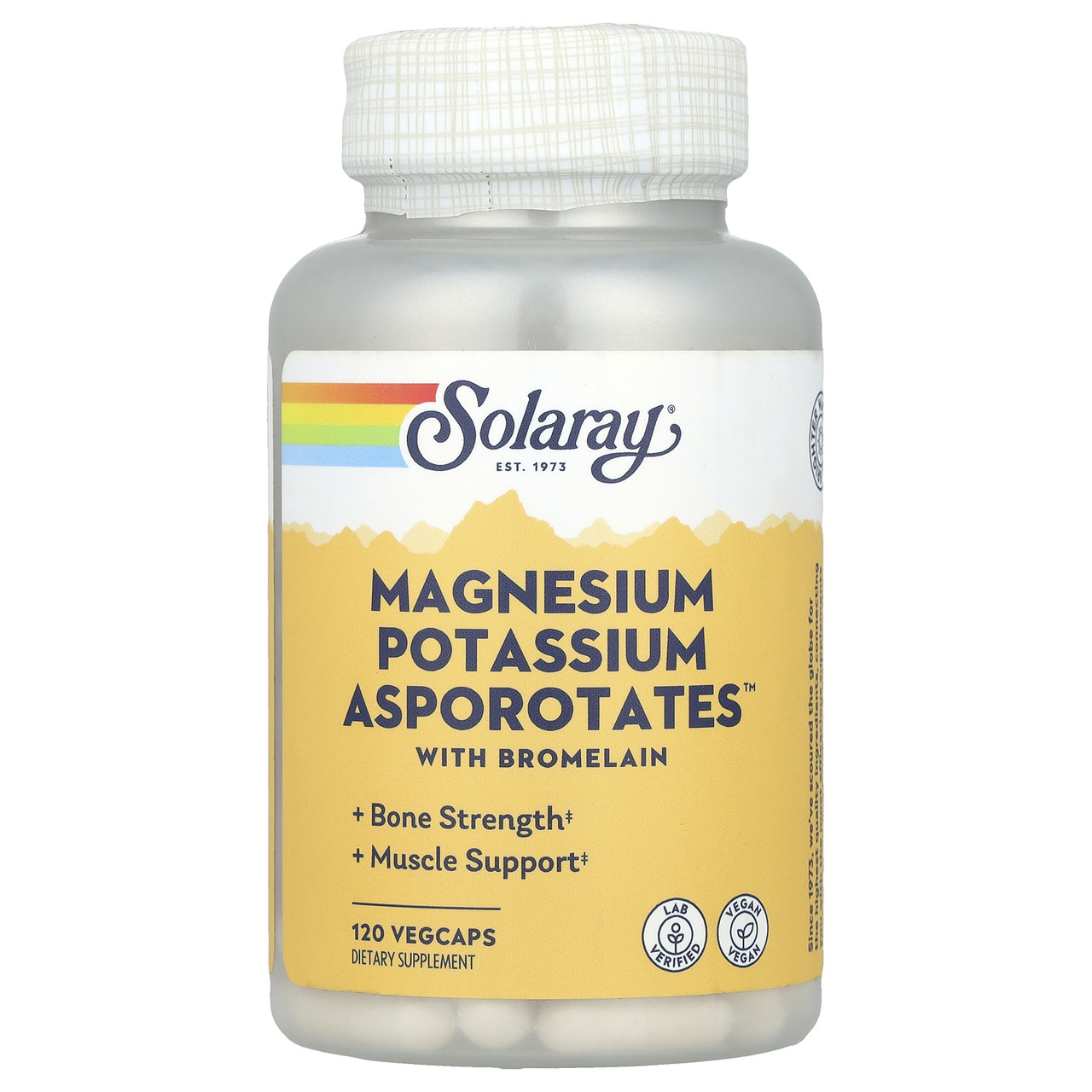 Solaray, Magnesium Potassium Asporotates, аспартат магнію і калію, 120 рослинних капсул, Київ