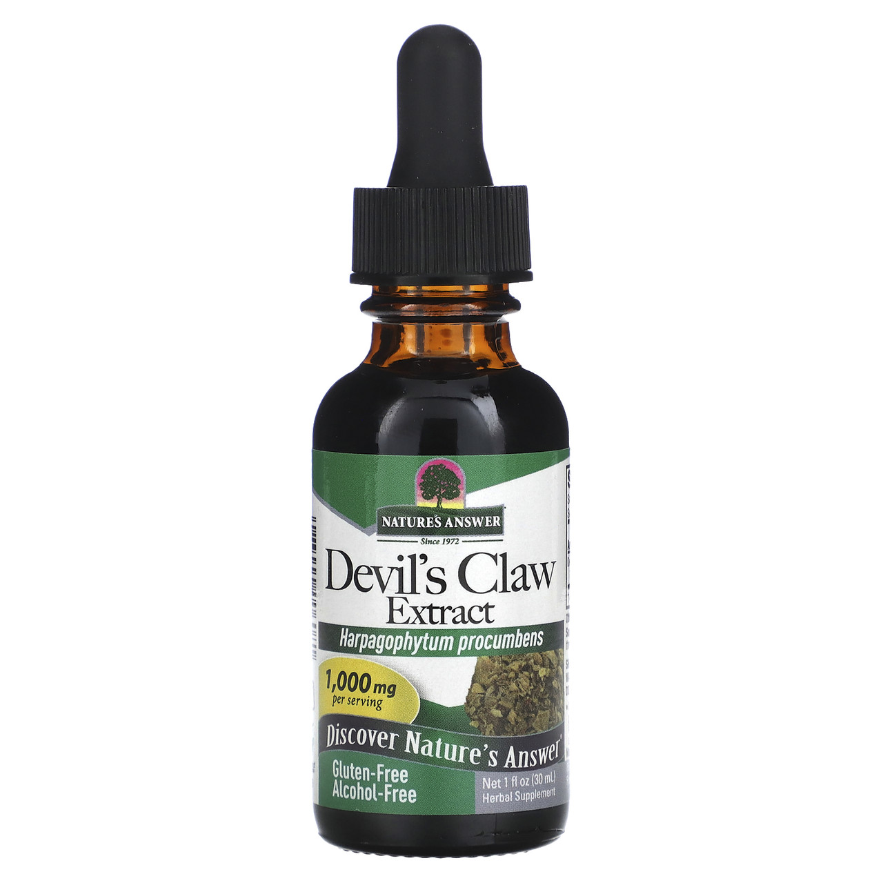 Nature's Answer, Devil's Claw Extract, Alcohol-Free, 370 mg, 1 fl oz (30 ml), Київ