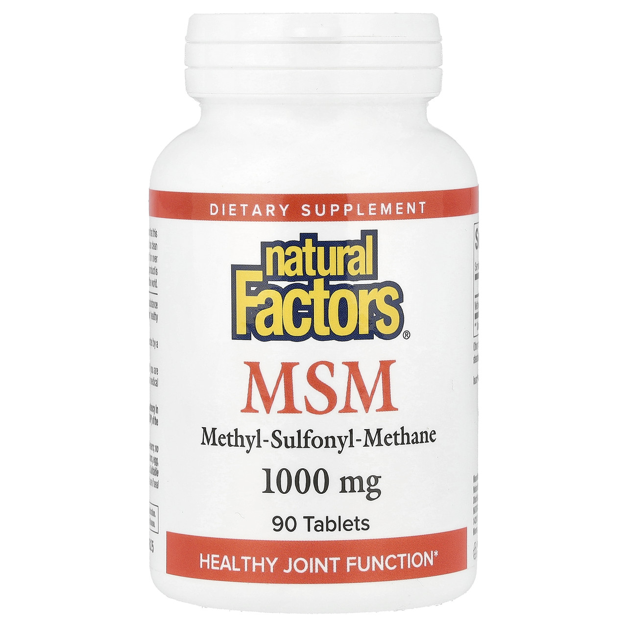 Natural Factors, MSM, Methyl-Sulfonyl-Methane, 1,000 mg, 90 Tablets, Київ