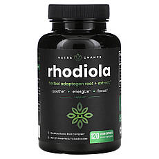NutraChamps, Родіола, 300 мг, 120 рослинних капсул, які легко ковтати, Київ