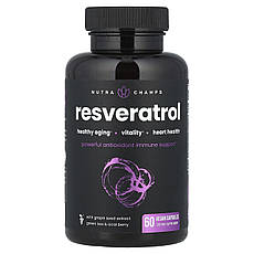 NutraChamps, Resveratrol, 60 Veggie Capsules, Київ
