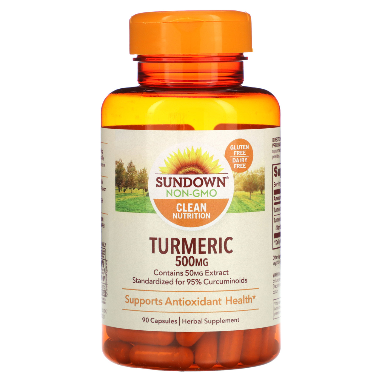Sundown Naturals, Куркума, 500 мг, 90 капсул, Київ
