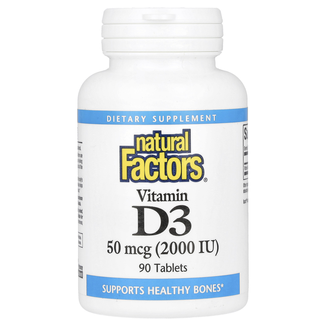 Natural Factors, Вітамін D3, 50 мкг (2000 МО), 90 таблеток, Київ