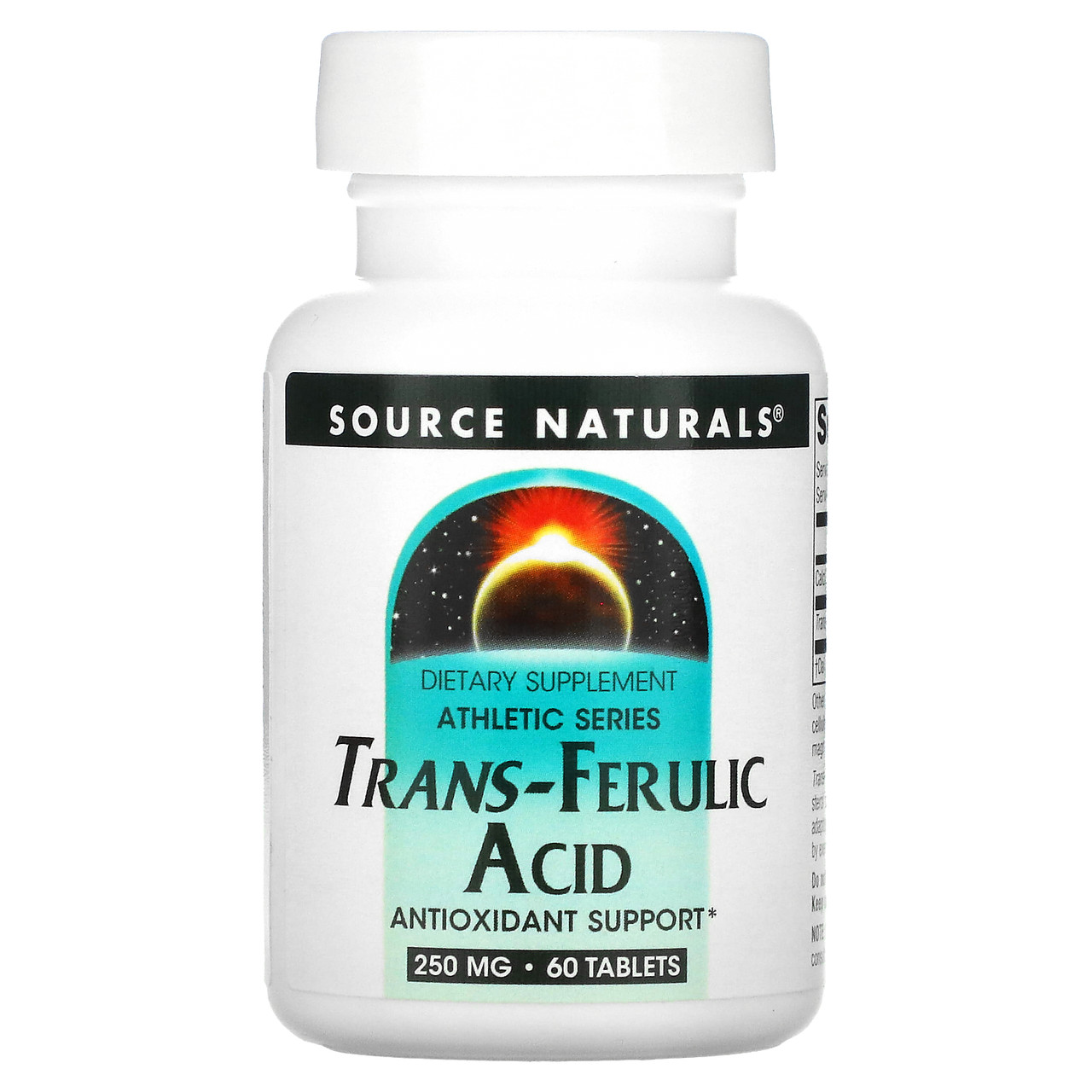 Source Naturals, Athletic Series, трансферулова кислота, 250 мг, 60 таблеток, Київ