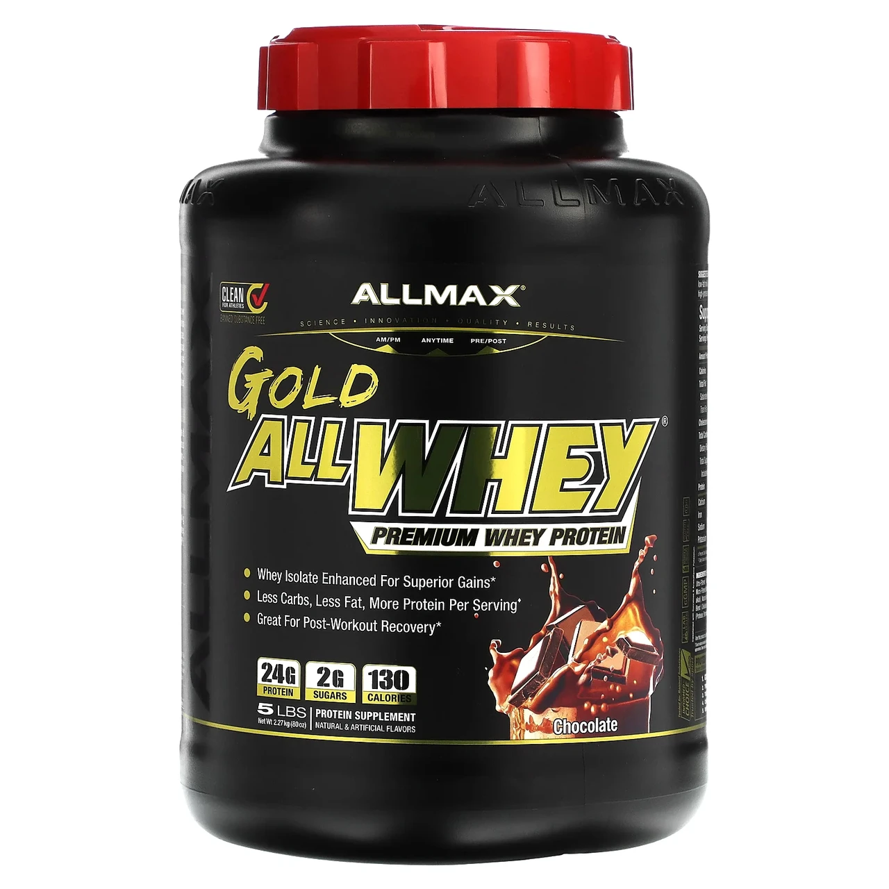ALLMAX Nutriion, Gold AllWhey, сироватковий білок високої якості, шоколад, 2,27 кг (5 фунтів), Київ, фото 1
