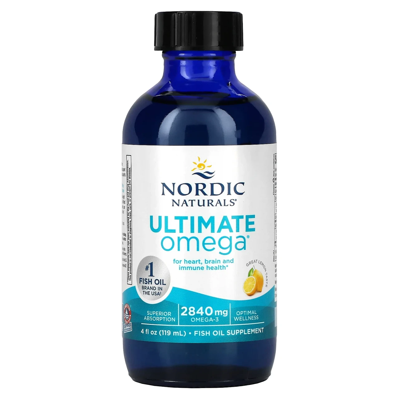 Nordic Naturals, Ultimate Omega, зі смаком лимона, 2840 мг, 119 мл (4 рідин та си. унції), Київ