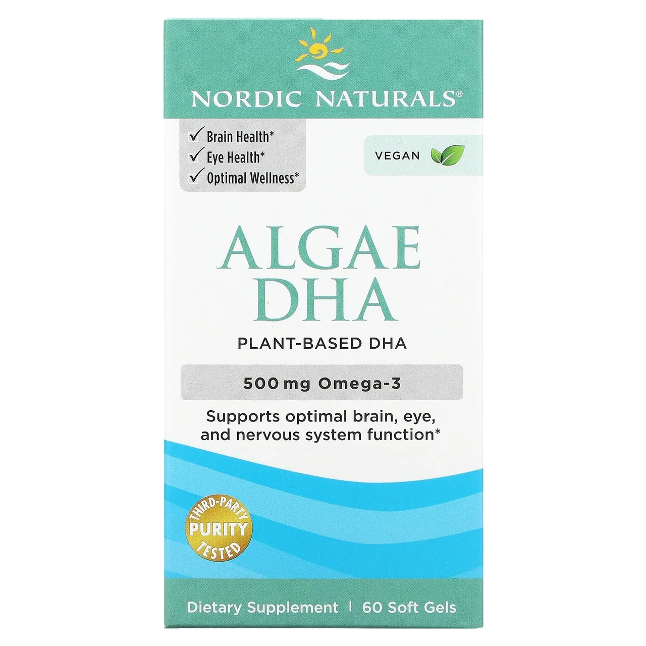 Nordic Naturals, ДГК з водоростей, 60 м'яких таблеток, Київ