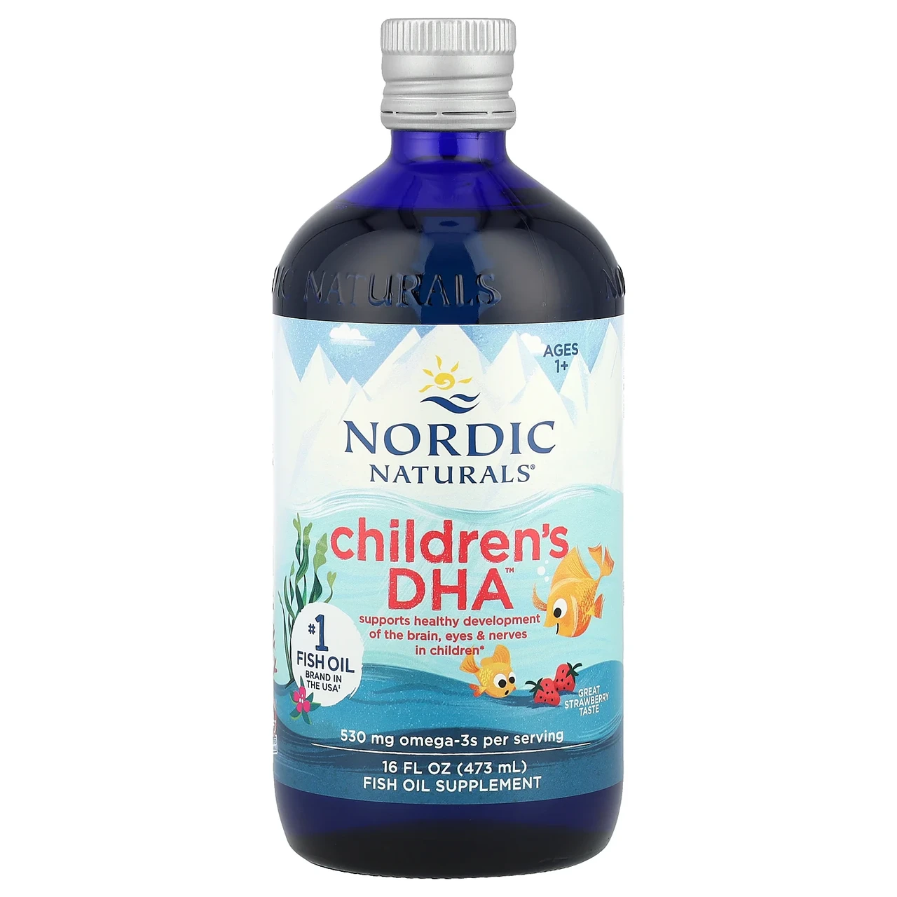 Nordic Naturals, children's DHA, полуниця, для дітей у віці від 1 року до 6 років, 530 мг, 473 мл (16 рідких, Київ