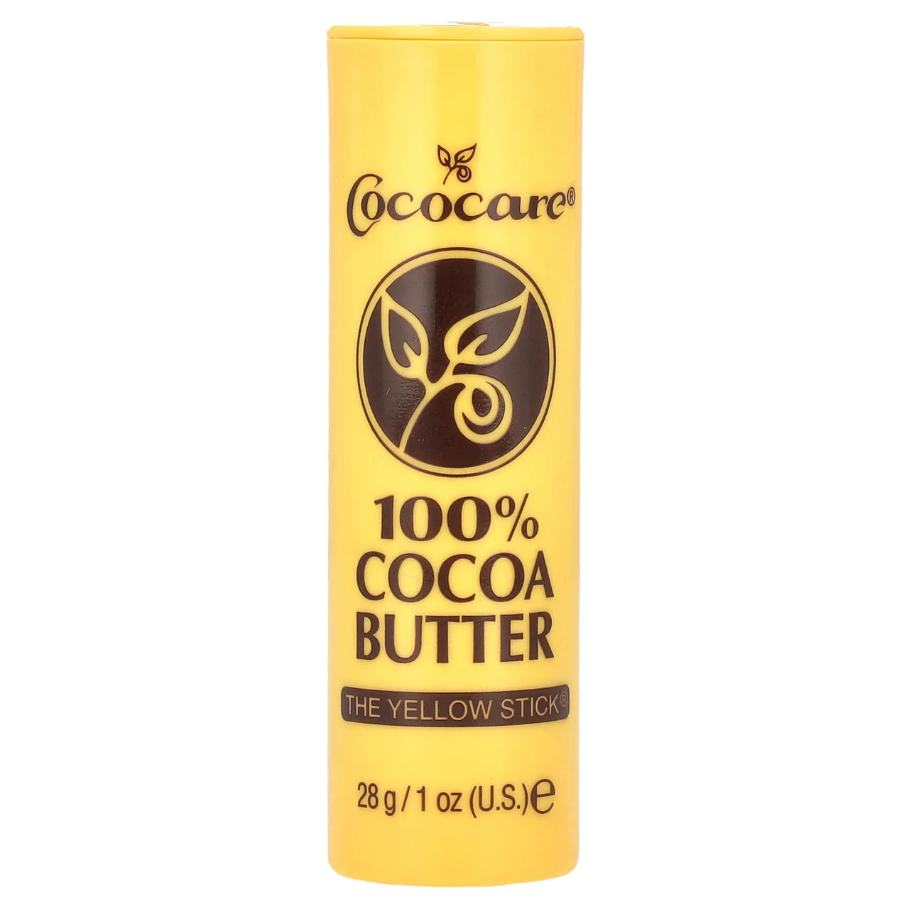 Cococare, 100% масло какао, The Yellow Stick, 28 г, официальный сайт, Київ