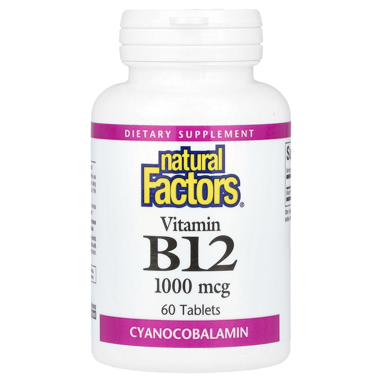 Natural Factors, вітамін В12, 1000 мкг, 60 таблеток, Київ