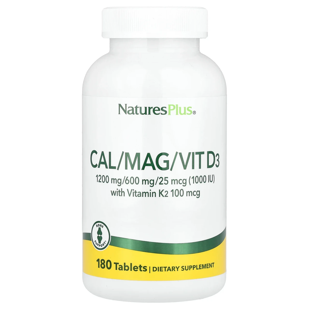 Nature's Plus, комплекс із кальцієм, магнієм, вітамінами D3 і К2, 180 таблеток NAP-33647, Київ
