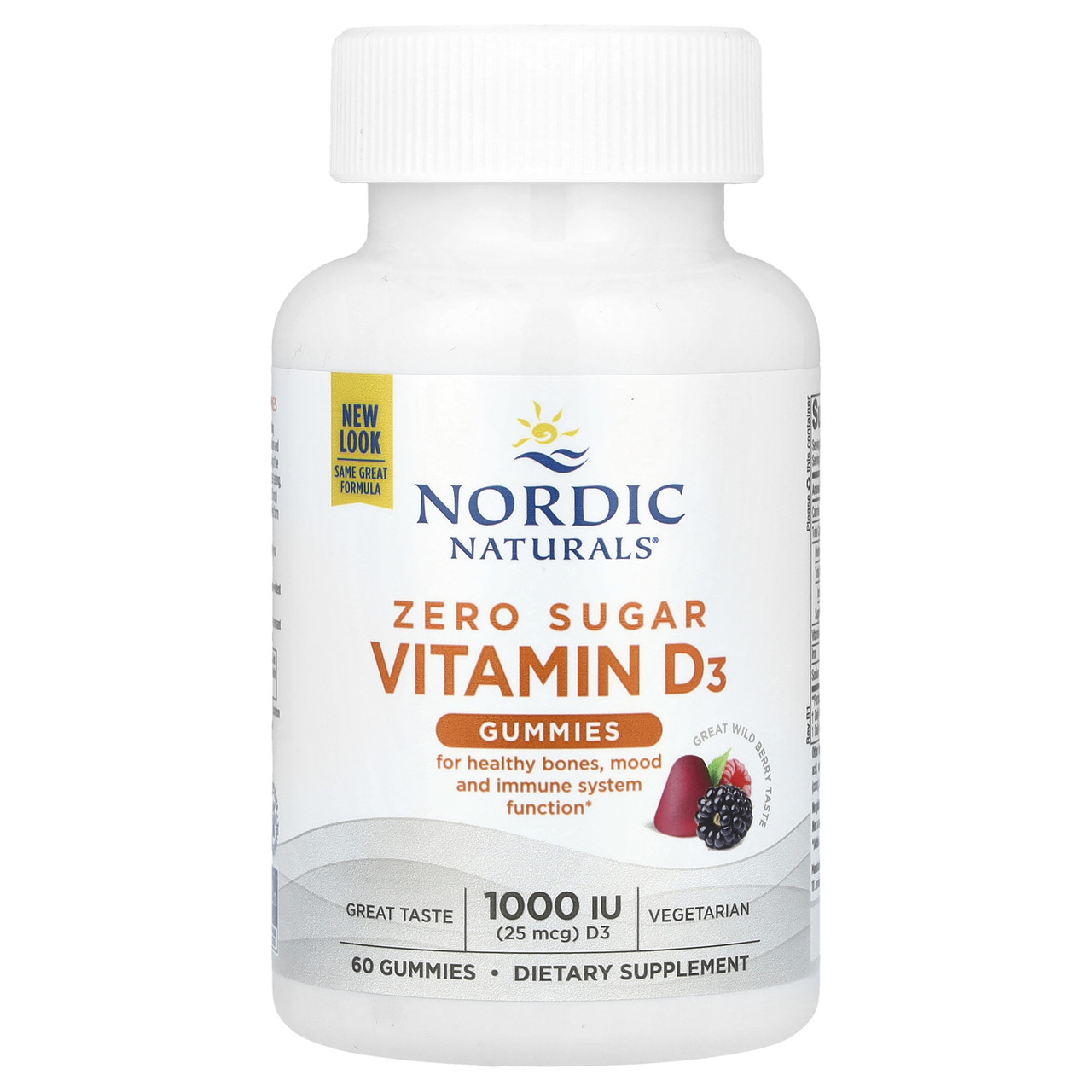 Nordic Naturals, Zero Sugar Vitamin D3 Gummies, Wild Berry, 1,000 IU, 60 Gummies, Київ