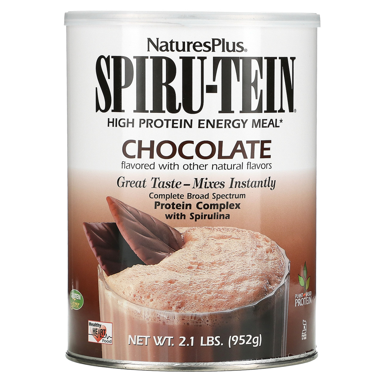 Nature's Plus, Spiru-Tein, енергетична добавка з високим вмістом протеїну, зі смаком шоколаду, 952 р, Київ