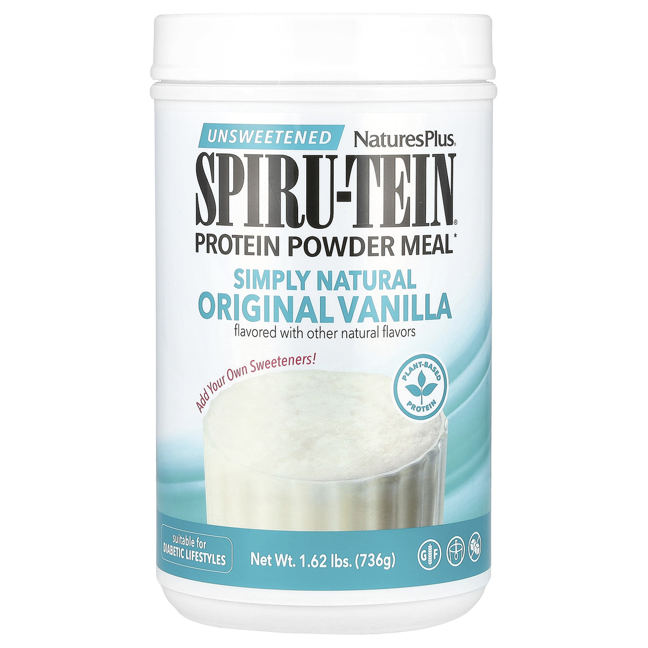 Nature's Plus, Spiru-Tein, харчова добавка з високим вмістом білка, без цукру, зі смаком натуральної, Київ