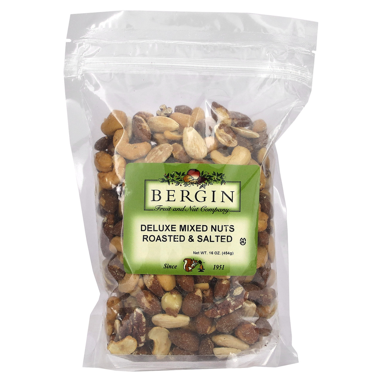 Bergin Fruit and Nut Company, Deluxe Mixed Nuts, Roasted & Salted, 16 oz (454 g), Київ, фото 1