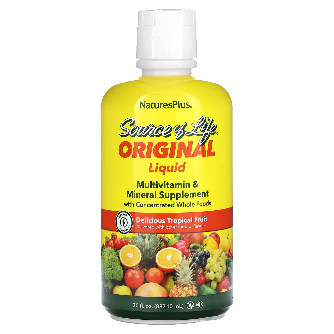 Nature's Plus, Source of Life, рідка мультивітамінна та мінеральна добавка з концентратами цільних, Київ