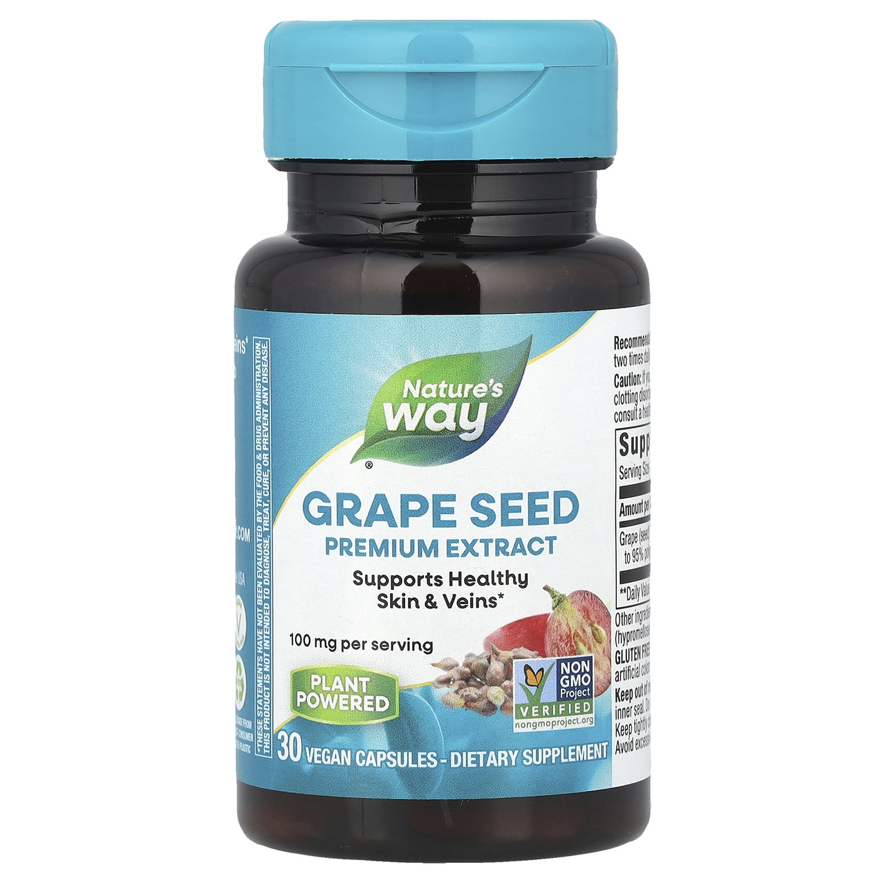 Nature's Way, Grape Seed with Vitamin C, 100 mg, 30 Vegan Capsules, Київ