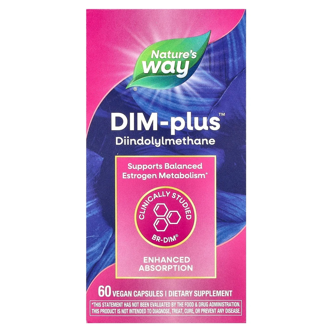 Nature's Way, DIM-Plus, Метаболізм естрогенів, 60 капсул вегетаріанських, Київ