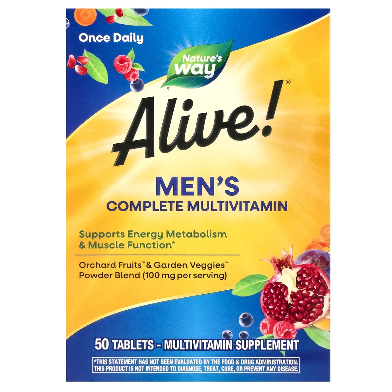 Nature's Way, Alive !, мультивітамінний комплекс для чоловіків, 50 таблеток, Київ