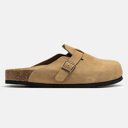 Шльопанці Birkenstock Boston Beige / Біркеншток Бостон Бежеві, фото 1