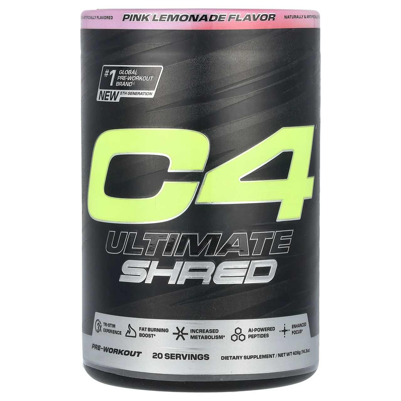 Cellucor, C4 Ultimate Shred, перед тренуванням, рожевий лимонад, 406 г (14,3 унції), Київ