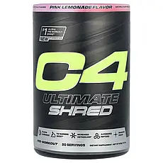 Cellucor, C4 Ultimate Shred, перед тренуванням, рожевий лимонад, 406 г (14,3 унції), Київ