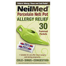 NeilMed, Porcelain Neti Pot, Allergy Relief, 1 Porcelain Neti Pot, 30 Premixed Packets, Київ