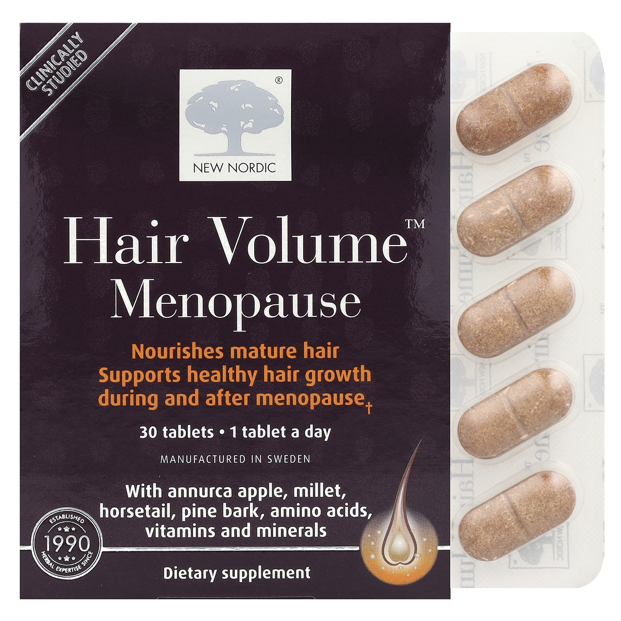 New Nordic, Hair Volume ™ Menopause, 30 таблеток, Київ
