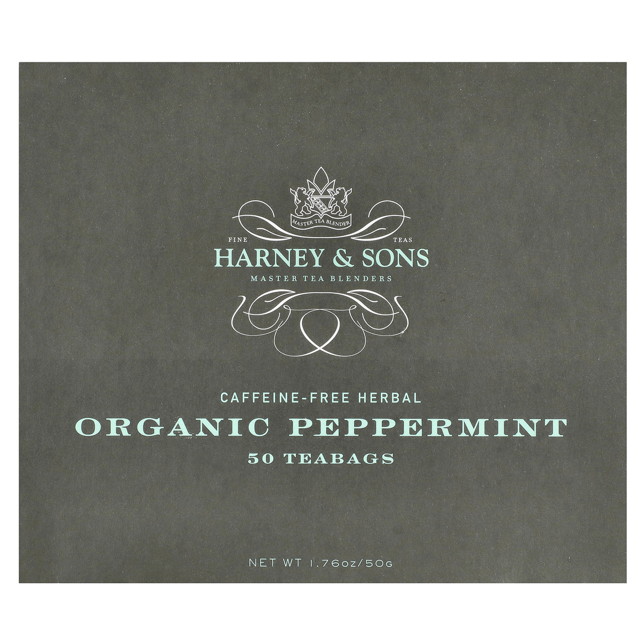Harney & Sons, Органічний трав'яний чай із перцевою м'ятою, без кофеїну, 50 чайних пакетиків, 50 г (1,76 унції), Київ