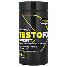 ALLMAX Nutrition, TestoFX Sport, формула для підтримки тестостерону, 80 капсул, Київ