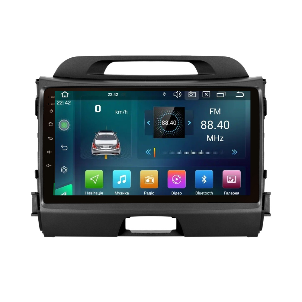 Штатна магнітола Cyclon C9 CPL GSM. 2+32GB. CARPLAY. 4G KIA Sportage 2011-2016 з великим екраном, фото 1