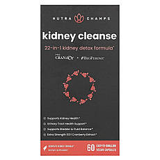 NutraChamps, Kidney Cleanse, 60 веганських капсул, які легко ковтати Київ, Київ