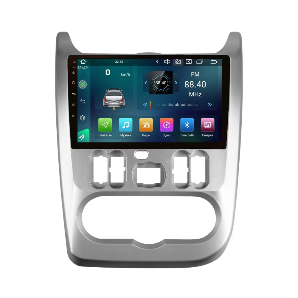 Штатна магнітола Cyclon C9 CPL GSM. 2+32GB. CARPLAY. 4G Renault Logan 2009-2013, фото 1