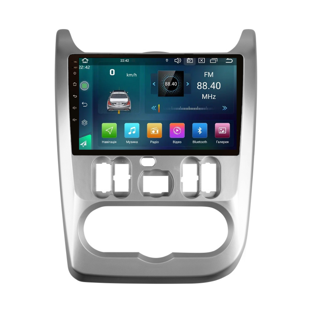 Штатна магнітола Cyclon C9 CPL GSM. 2+32GB. CARPLAY. 4G Renault Sandero 2007-2011, фото 1