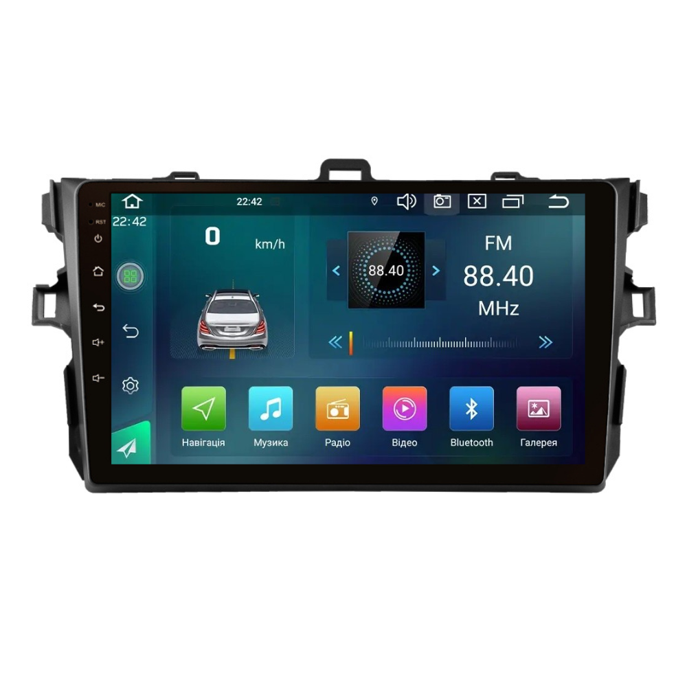 Штатна магнітола Cyclon C9 CPL GSM. 2+32GB. CARPLAY. 4G Toyota Corolla 2006-2013, фото 1