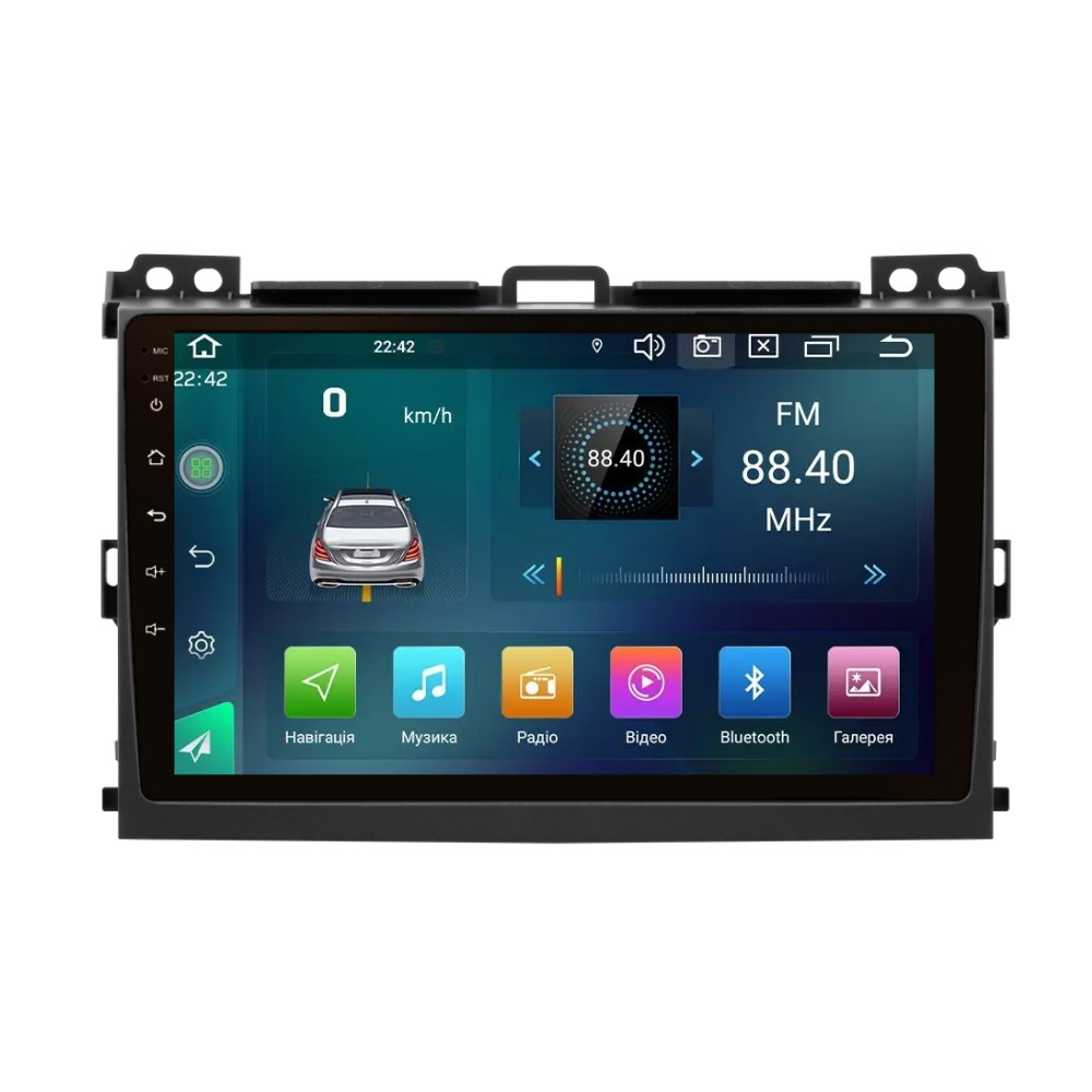 Штатна магнітола Cyclon C9 CPL GSM. 2+32GB. CARPLAY. 4G Toyota Land Cruiser Prado (120) 2002-2009, фото 1