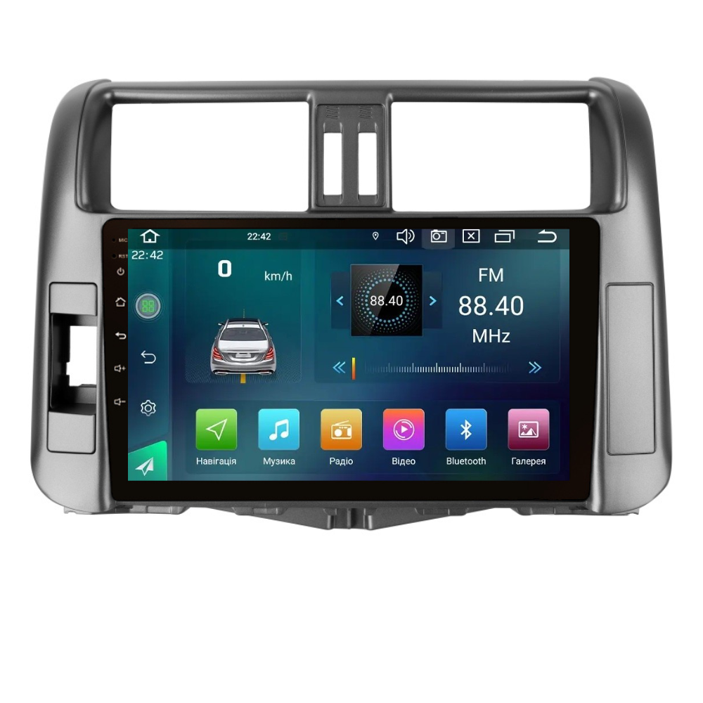 Штатна магнітола Cyclon C9 CPL GSM. 2+32GB. CARPLAY. 4G Toyota Land Cruiser Prado 150 2009 - 2013, фото 1