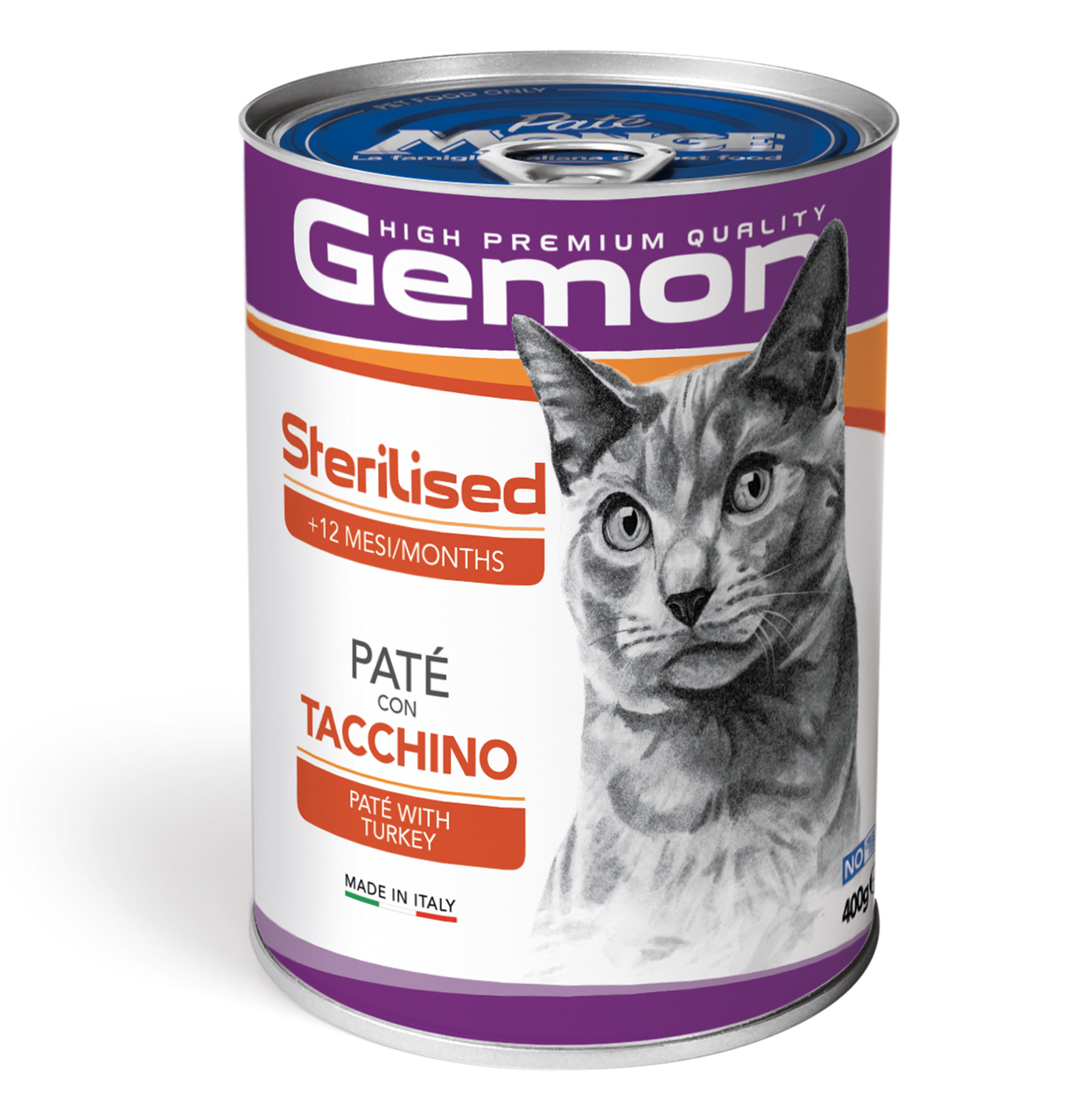 Gemon Sterilized Cat Paté with Turkey Паштет з індички для стерилізованих дорослих котів - 400 гр