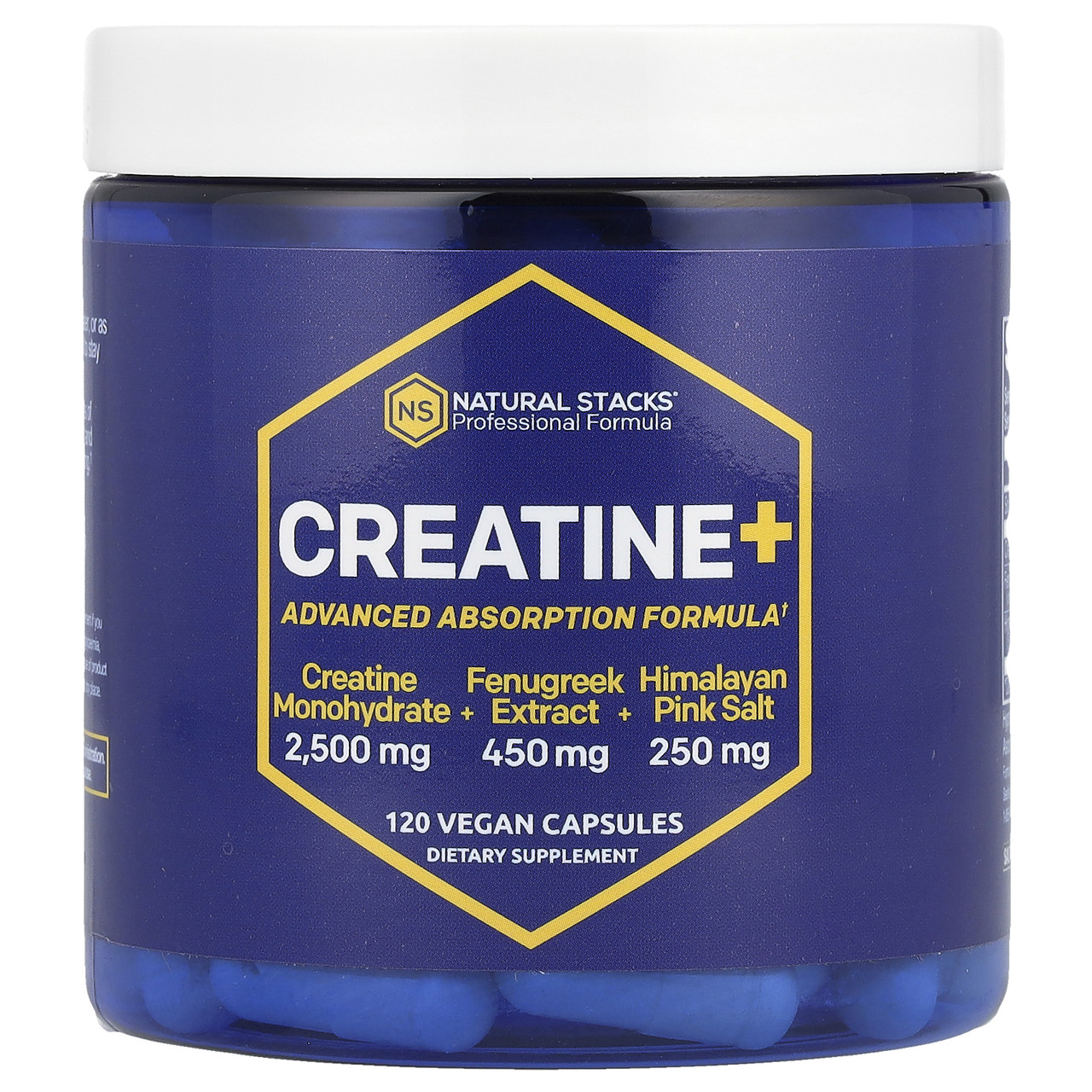 Natural Stacks, Creatine +, 120 веганських капсул, Київ